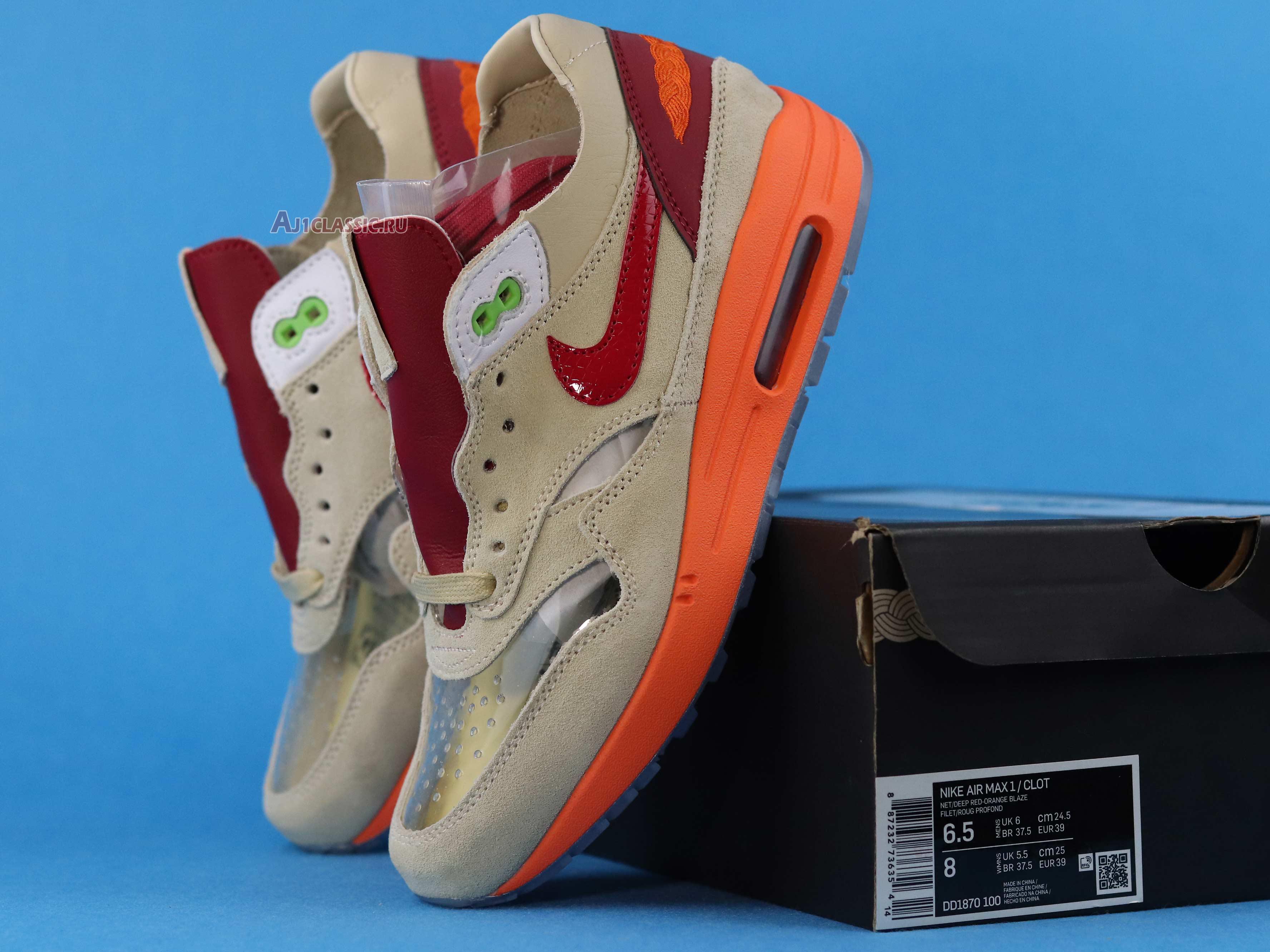 New Clot x Nike Air Max 1 "Kiss of Death" DD1870-100 Shoes