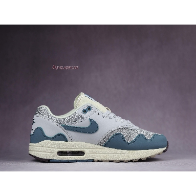 Patta x Nike Air Max 1 Noise Aqua DH1348-004 Metallic Silver/Noise Aqua/Pure Platinum Mens Womens Shoes