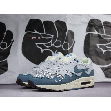 Patta x Nike Air Max 1 Noise Aqua DH1348-004 Metallic Silver/Noise Aqua/Pure Platinum Mens Womens Shoes