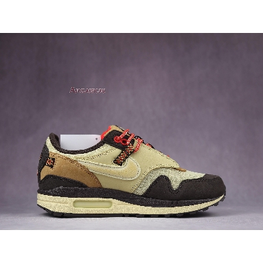 Travis Scott x Nike Air Max 1 Baroque Brown D09392-200 Baroque Brown/Lemon Drop/Wheat/Chile Red Mens Womens Shoes