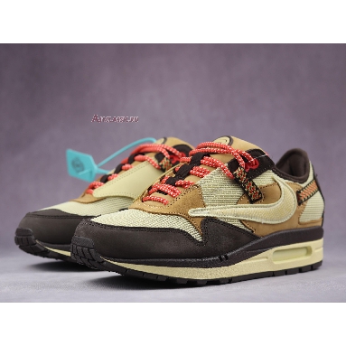 Travis Scott x Nike Air Max 1 Baroque Brown D09392-200 Baroque Brown/Lemon Drop/Wheat/Chile Red Mens Womens Shoes