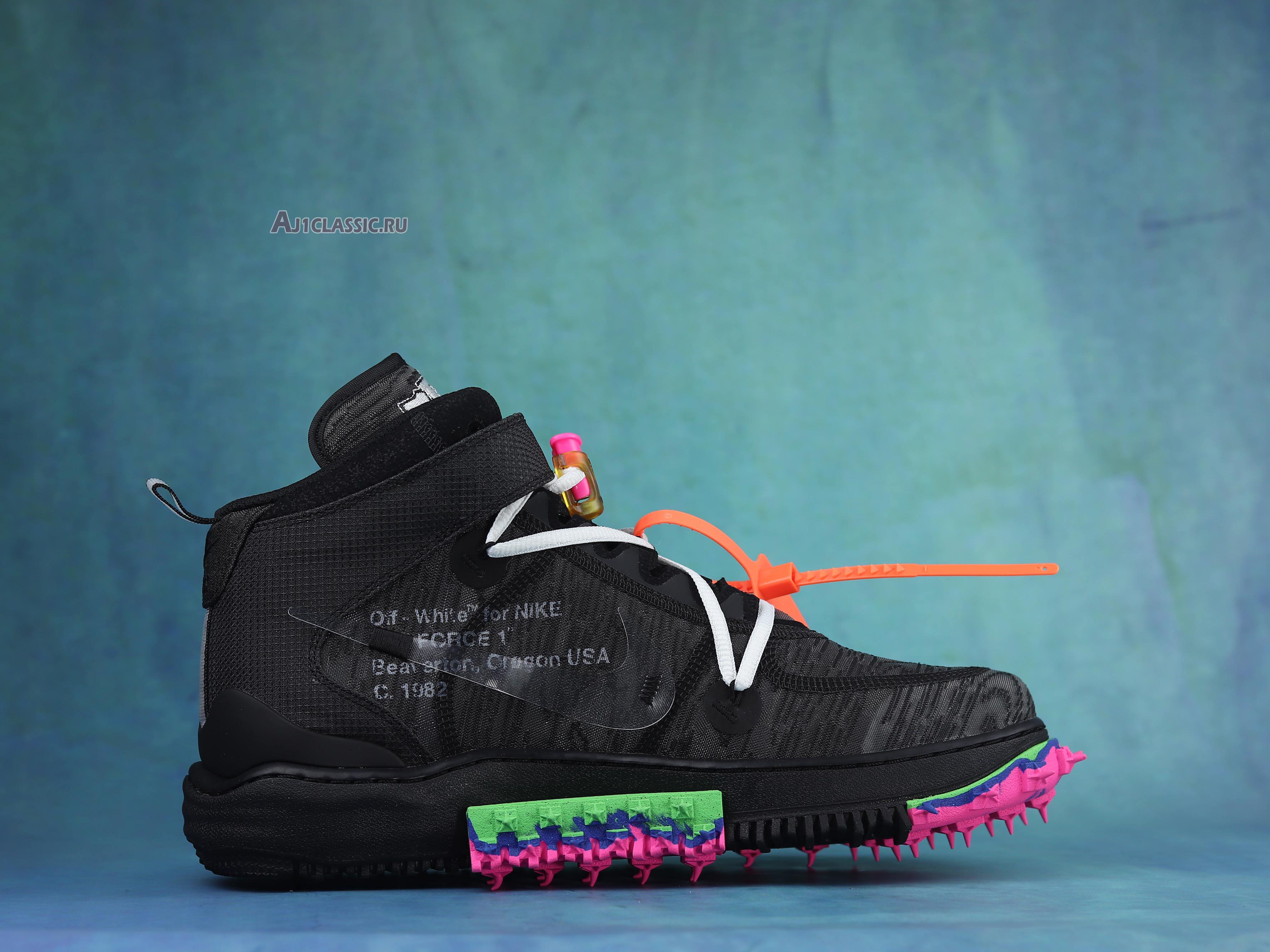 New Off-White x Nike Air Force 1 Mid "Black" DO6290-001 Shoes