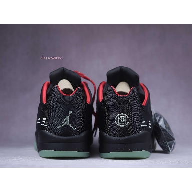 CLOT x Air Jordan 5 Retro Low Jade DM4640-036 Black/Classic Jade/Fire Red/Metallic Silver Sneakers