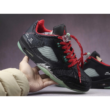 CLOT x Air Jordan 5 Retro Low Jade DM4640-036 Black/Classic Jade/Fire Red/Metallic Silver Mens Womens Shoes