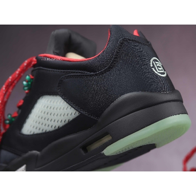 CLOT x Air Jordan 5 Retro Low Jade DM4640-036 Black/Classic Jade/Fire Red/Metallic Silver Sneakers