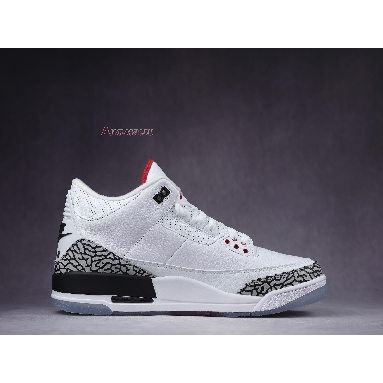 Air Jordan 3 Retro NRG Free Throw Line 923096-101-02 White/Fire Red-Cement Grey-Black Sneakers