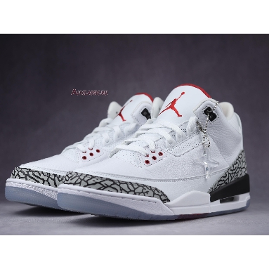 Air Jordan 3 Retro NRG Free Throw Line 923096-101-02 White/Fire Red-Cement Grey-Black Sneakers