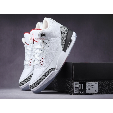 Air Jordan 3 Retro NRG Free Throw Line 923096-101-02 White/Fire Red-Cement Grey-Black Sneakers