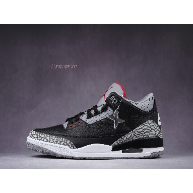 Air Jordan 3 Retro OG Black Cement 2018 854262-001-02 Black/Cement Grey-White-Fire Red Sneakers