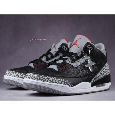 Air Jordan 3 Retro OG Black Cement 2018 854262-001-02 Black/Cement Grey-White-Fire Red Sneakers