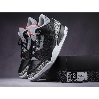 Air Jordan 3 Retro OG Black Cement 2018 854262-001-02 Black/Cement Grey-White-Fire Red Mens Womens Shoes