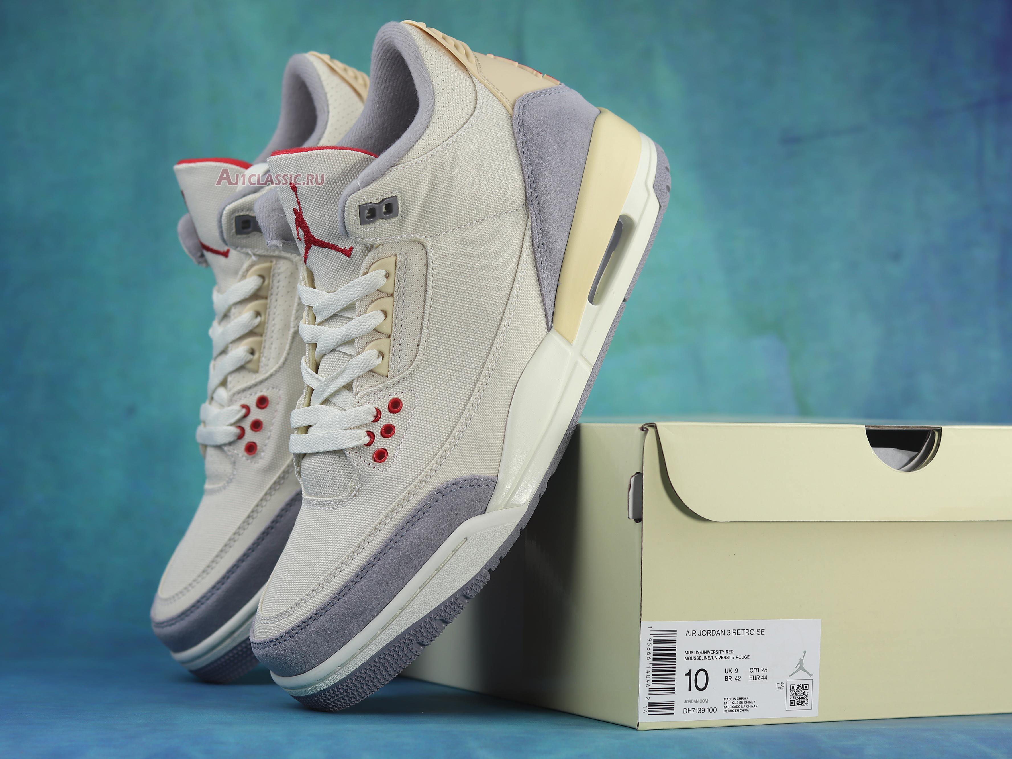 Air Jordan 3 Retro SE Muslin DH7139-100 Muslin/University Red/Cement ...