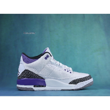 Air Jordan 3 Retro Dark Iris CT8532-105 White/Black/Dark Iris/Cement Grey Sneakers