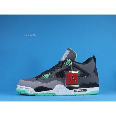 Air Jordan 4 Retro Green Glow 308497-033 Drk Grey/Grn Glw-Cmnt Grey-Blk Sneakers