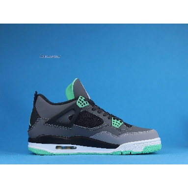 Air Jordan 4 Retro Green Glow 308497-033 Drk Grey/Grn Glw-Cmnt Grey-Blk Sneakers