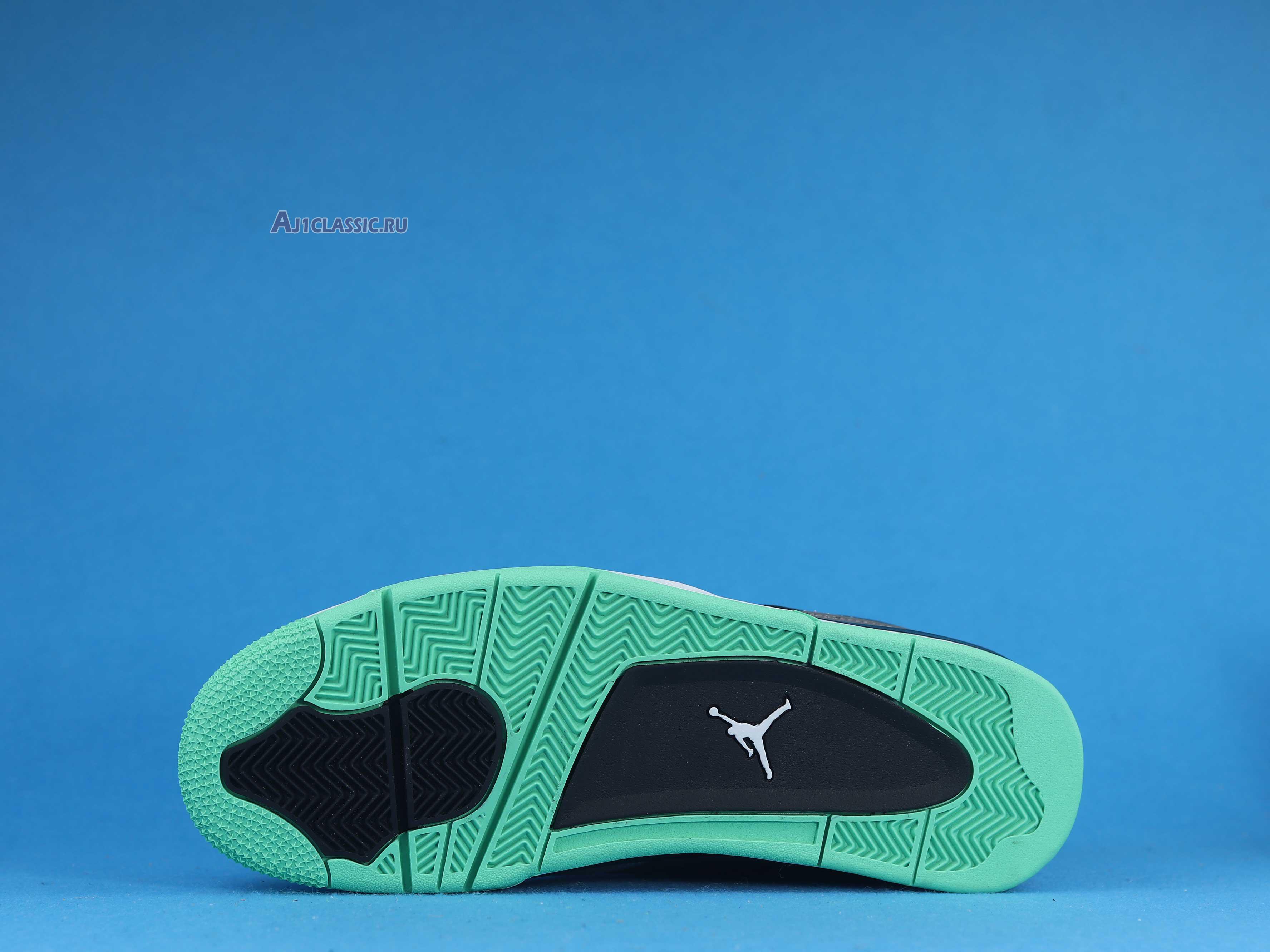 New Air Jordan 4 Retro "Green Glow" 308497-033 Shoes