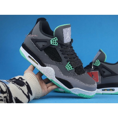 Air Jordan 4 Retro Green Glow 308497-033 Drk Grey/Grn Glw-Cmnt Grey-Blk Sneakers