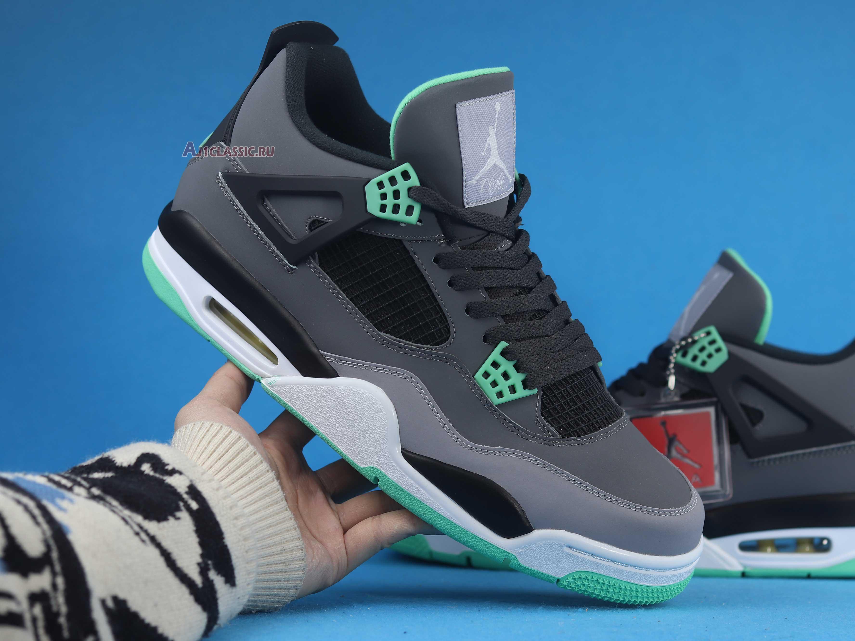 Air Jordan 4 Retro "Green Glow" 308497-033