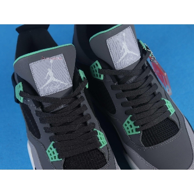 Air Jordan 4 Retro Green Glow 308497-033 Drk Grey/Grn Glw-Cmnt Grey-Blk Mens Womens Shoes