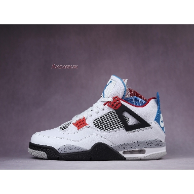 Air Jordan 4 Retro SE What The 4 CI1184-146-02 White/Military Blue-Fire Red-Tech Grey Mens Womens Shoes