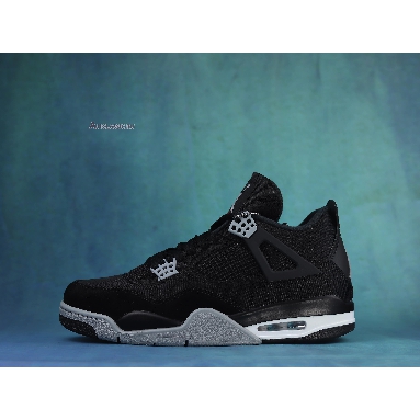 Air Jordan 4 Retro Black Canvas DH7138-006 Black/Light Steel Grey-White-Fire Red Sneakers