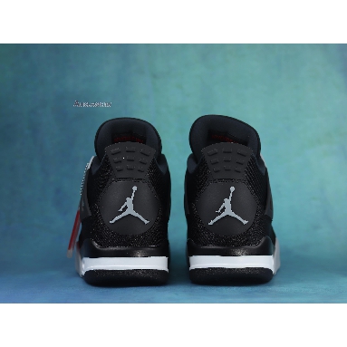 Air Jordan 4 Retro Black Canvas DH7138-006 Black/Light Steel Grey-White-Fire Red Sneakers