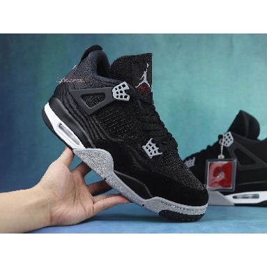 Air Jordan 4 Retro Black Canvas DH7138-006 Black/Light Steel Grey-White-Fire Red Sneakers