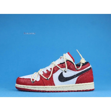 Air Jordan 1 Low Flywire Lacing Chicago 553558-118-02 University Red/White/Black Mens Womens Shoes