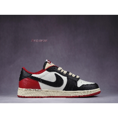 Fragment Design x Travis Scott x Air Jordan 1 Retro Low Red DM7866-140-02 Sail/Black-Red /White Mens Womens Shoes