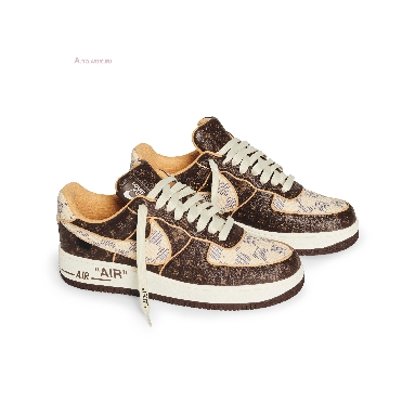 Nike x Louis Vuitton Air Force 1 Low Brown Checkerboard NAF1LV-04 Brown/White/Gold (Includes Orange Box) Mens Womens Shoes