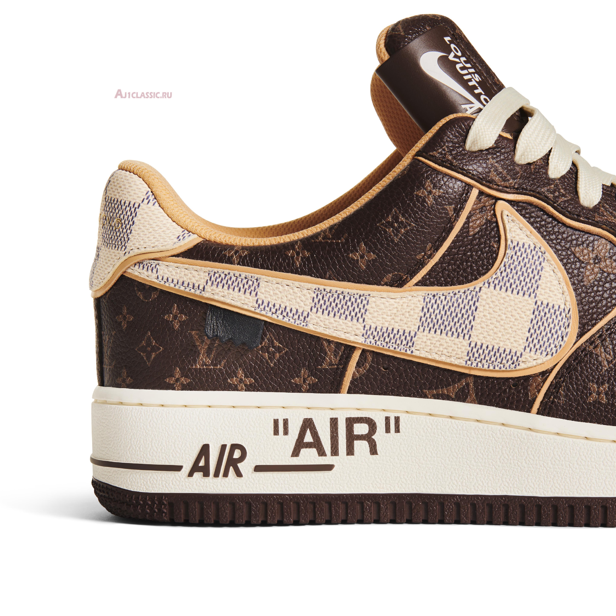 New Nike x Louis Vuitton Air Force 1 Low "Brown Checkerboard" NAF1LV-04 (Includes Orange Box) Shoes