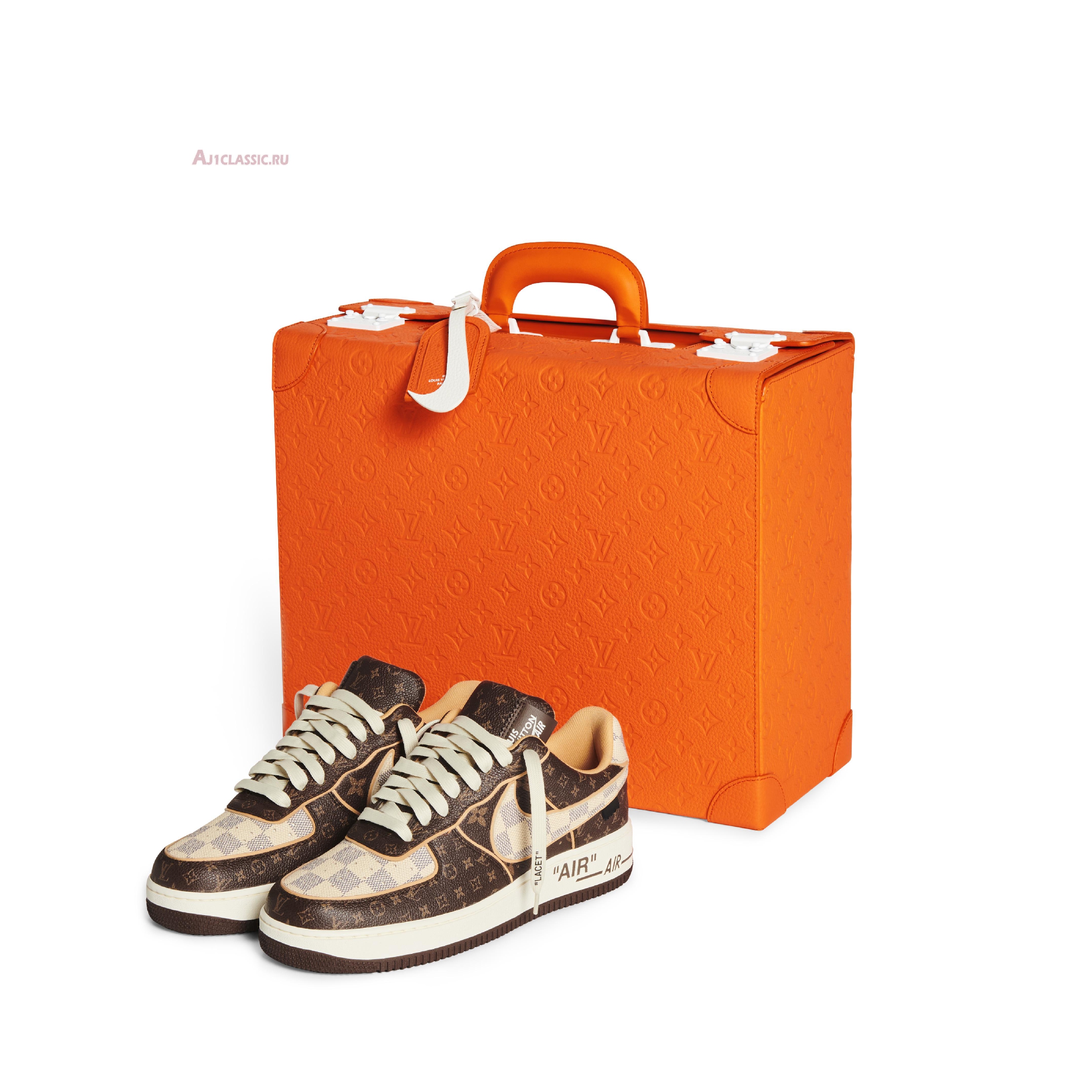 New Nike x Louis Vuitton Air Force 1 Low "Brown Checkerboard" NAF1LV-04 (Includes Orange Box) Shoes