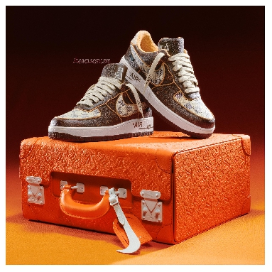 Nike x Louis Vuitton Air Force 1 Low Brown Checkerboard NAF1LV-04 Brown/White/Gold (Includes Orange Box) Mens Womens Shoes