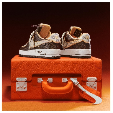 Nike x Louis Vuitton Air Force 1 Low Brown Checkerboard NAF1LV-04 Brown/White/Gold (Includes Orange Box) Mens Womens Shoes