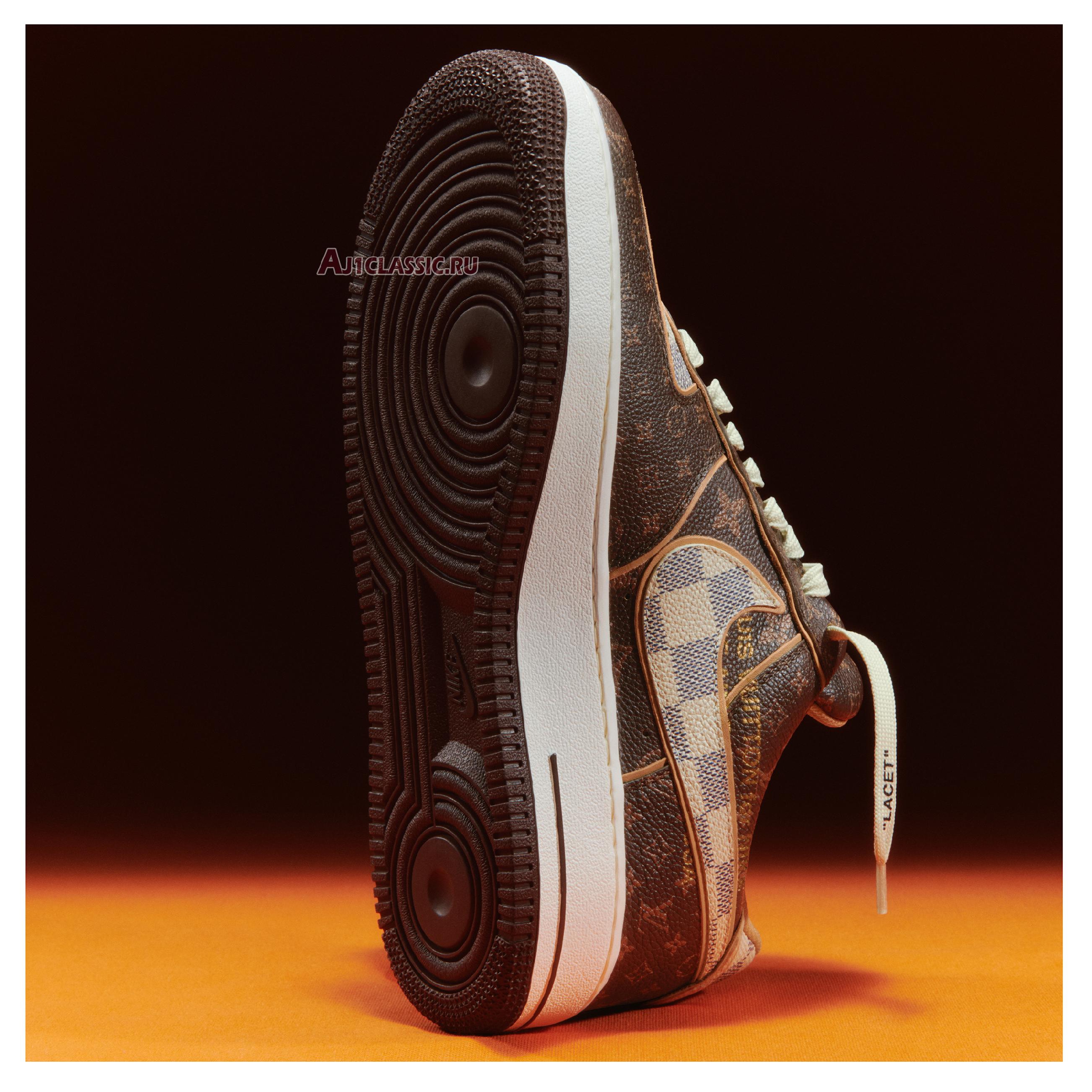 New Nike x Louis Vuitton Air Force 1 Low "Brown Checkerboard" NAF1LV-04 (Includes Orange Box) Shoes