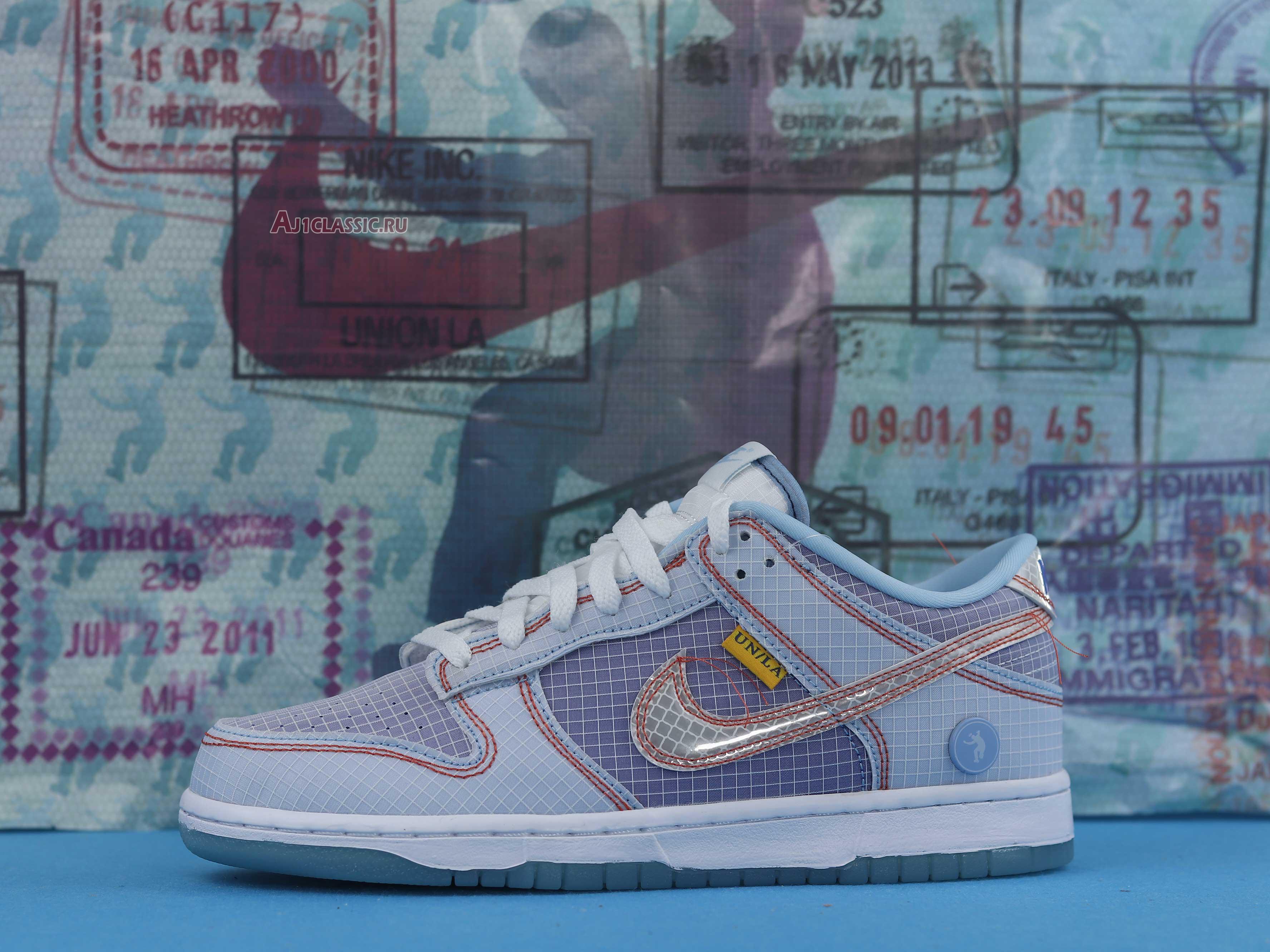 New Union LA x Nike Dunk Low "Passport Pack - Argon" DJ9649-400 Shoes