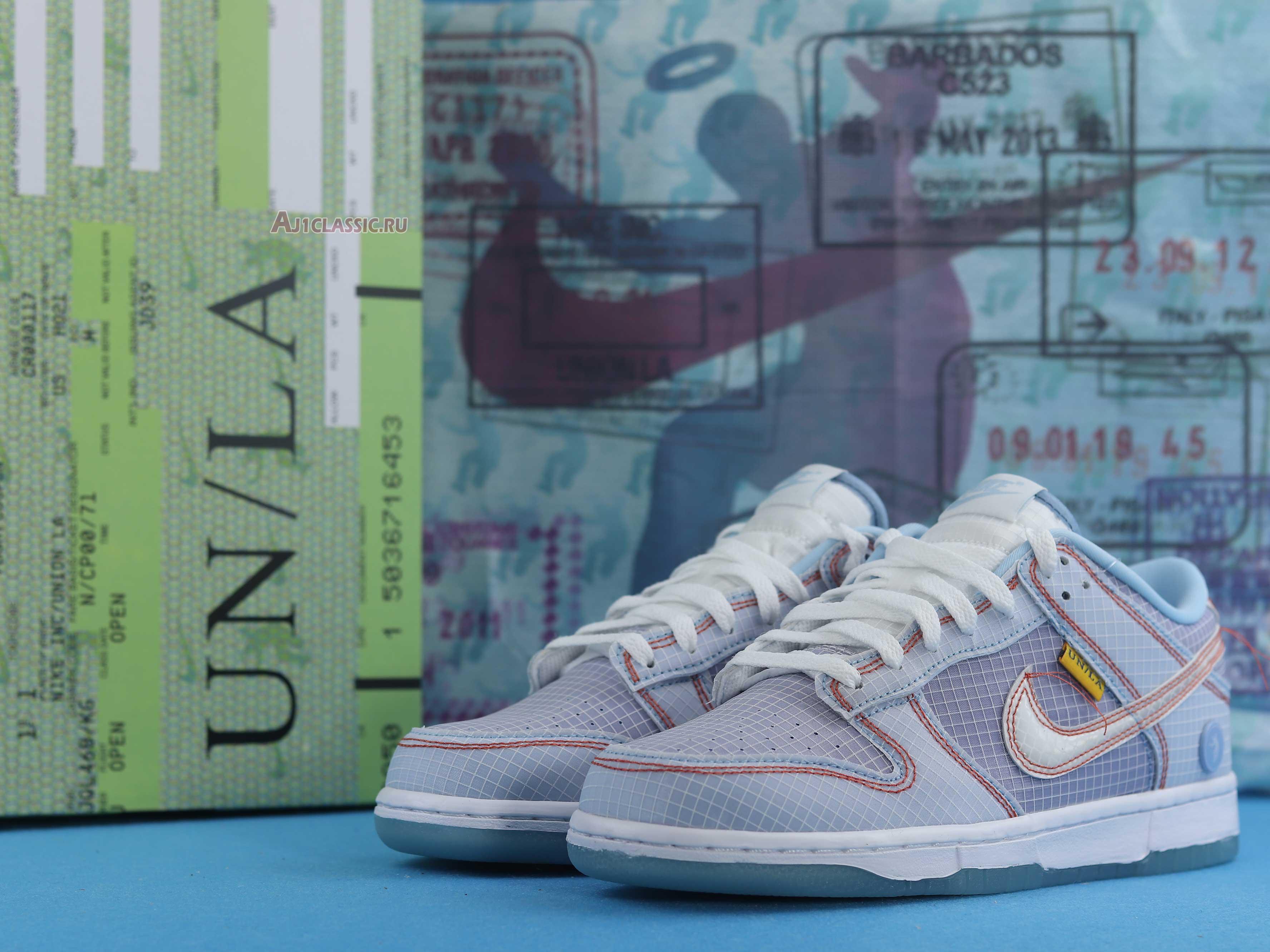 New Union LA x Nike Dunk Low "Passport Pack - Argon" DJ9649-400 Shoes