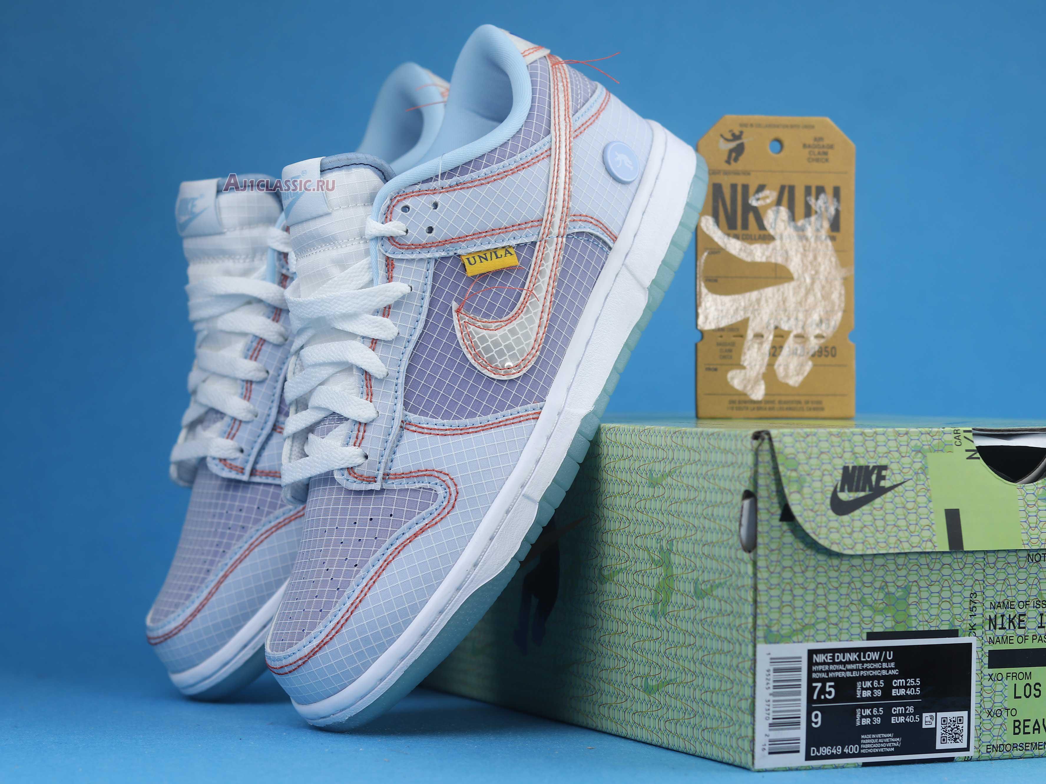 New Union LA x Nike Dunk Low "Passport Pack - Argon" DJ9649-400 Shoes