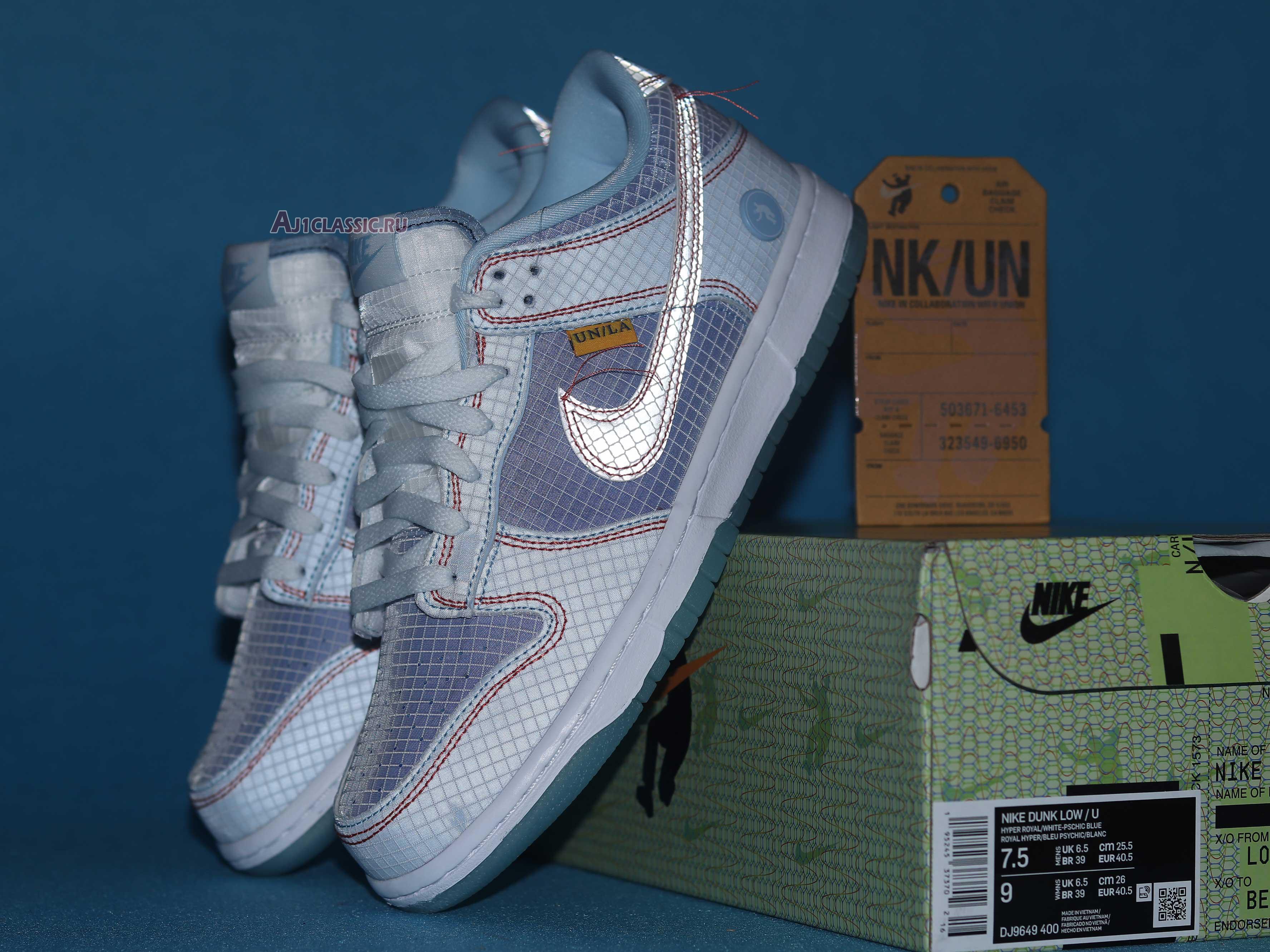 New Union LA x Nike Dunk Low "Passport Pack - Argon" DJ9649-400 Shoes