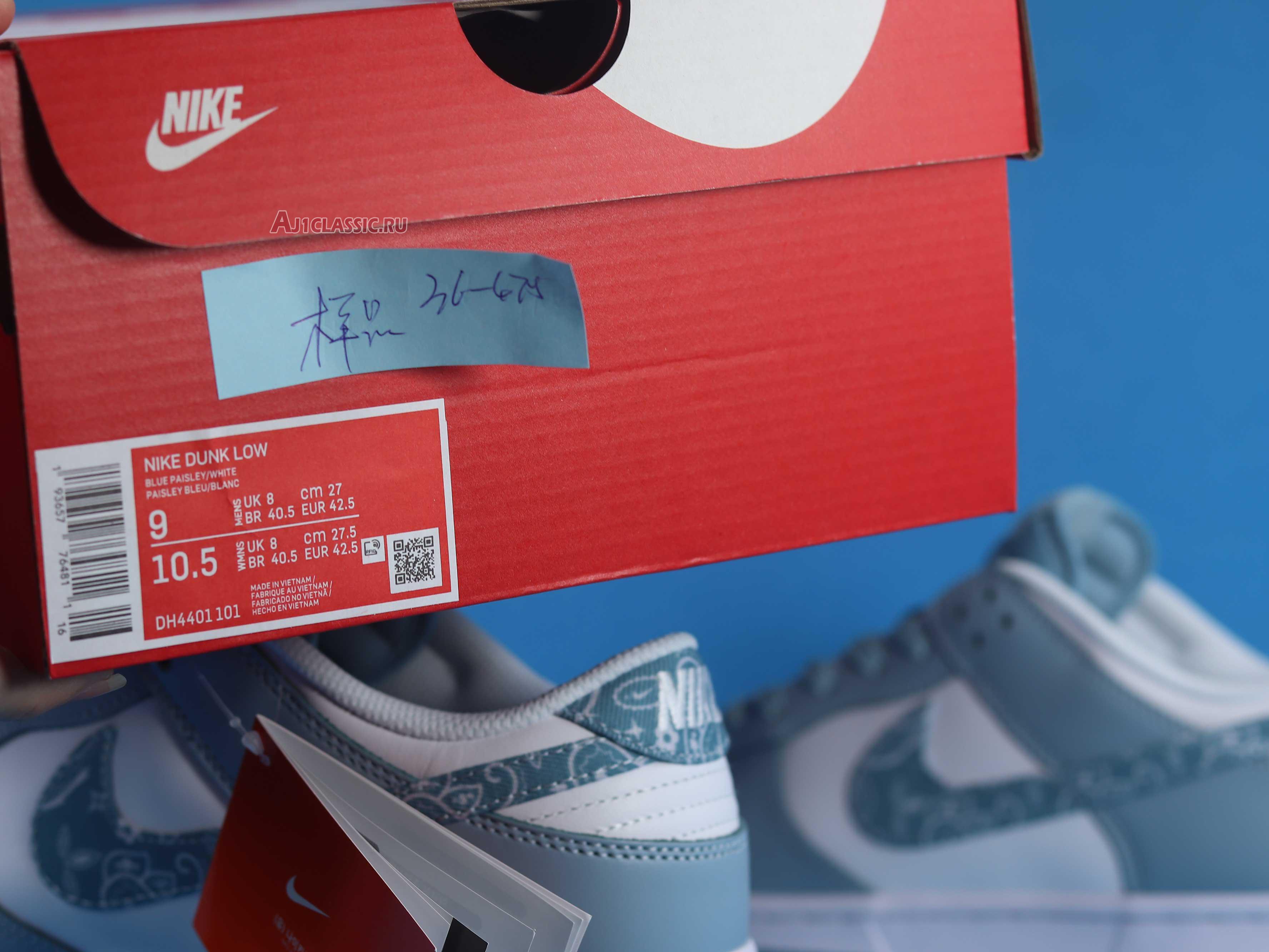 New Nike Dunk Low "Blue Paisley" DH4401-101 Shoes