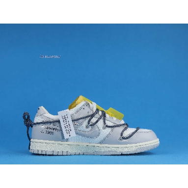 Off-White x Nike Dunk Low Lot 41 of 50 DM1602-105 Sail/Neutral Grey/Flint Grey Mens Womens Shoes