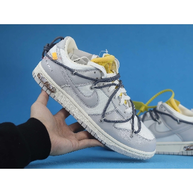 Off-White x Nike Dunk Low Lot 41 of 50 DM1602-105 Sail/Neutral Grey/Flint Grey Mens Womens Shoes