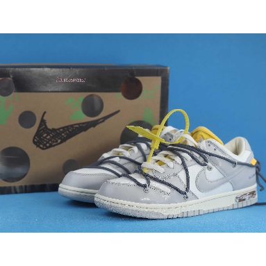 Off-White x Nike Dunk Low Lot 41 of 50 DM1602-105 Sail/Neutral Grey/Flint Grey Mens Womens Shoes