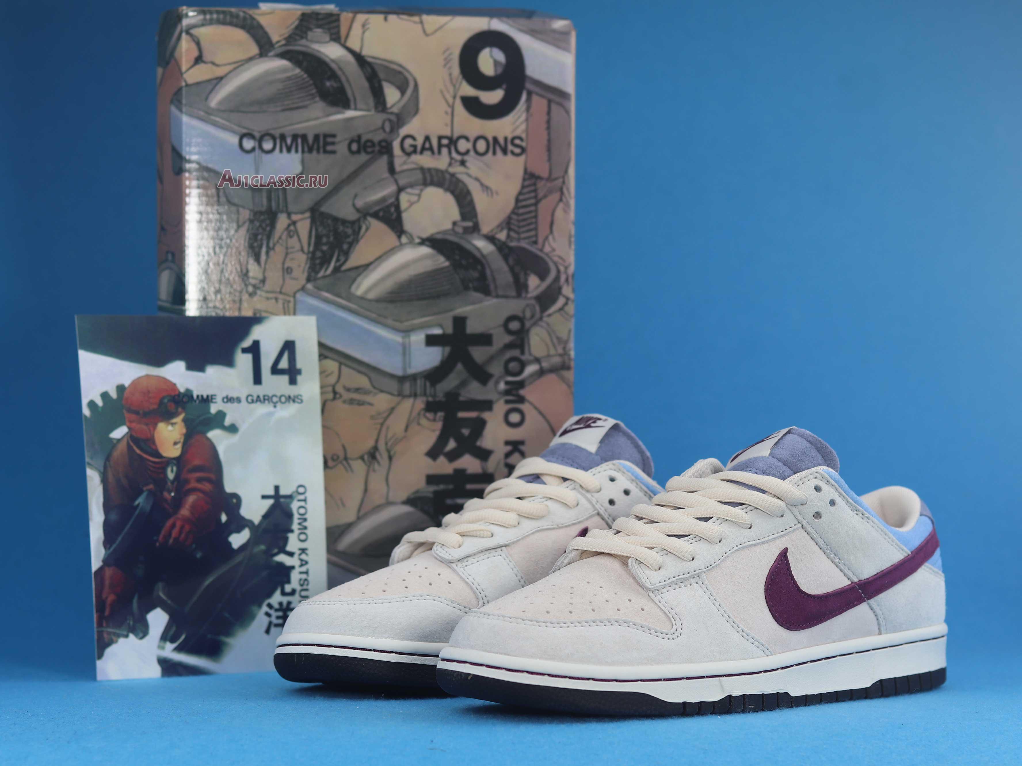 New Otomo Katsuhiro x Nike SB Dunk Low "Gray - Wine Red" LF0039-005 Shoes