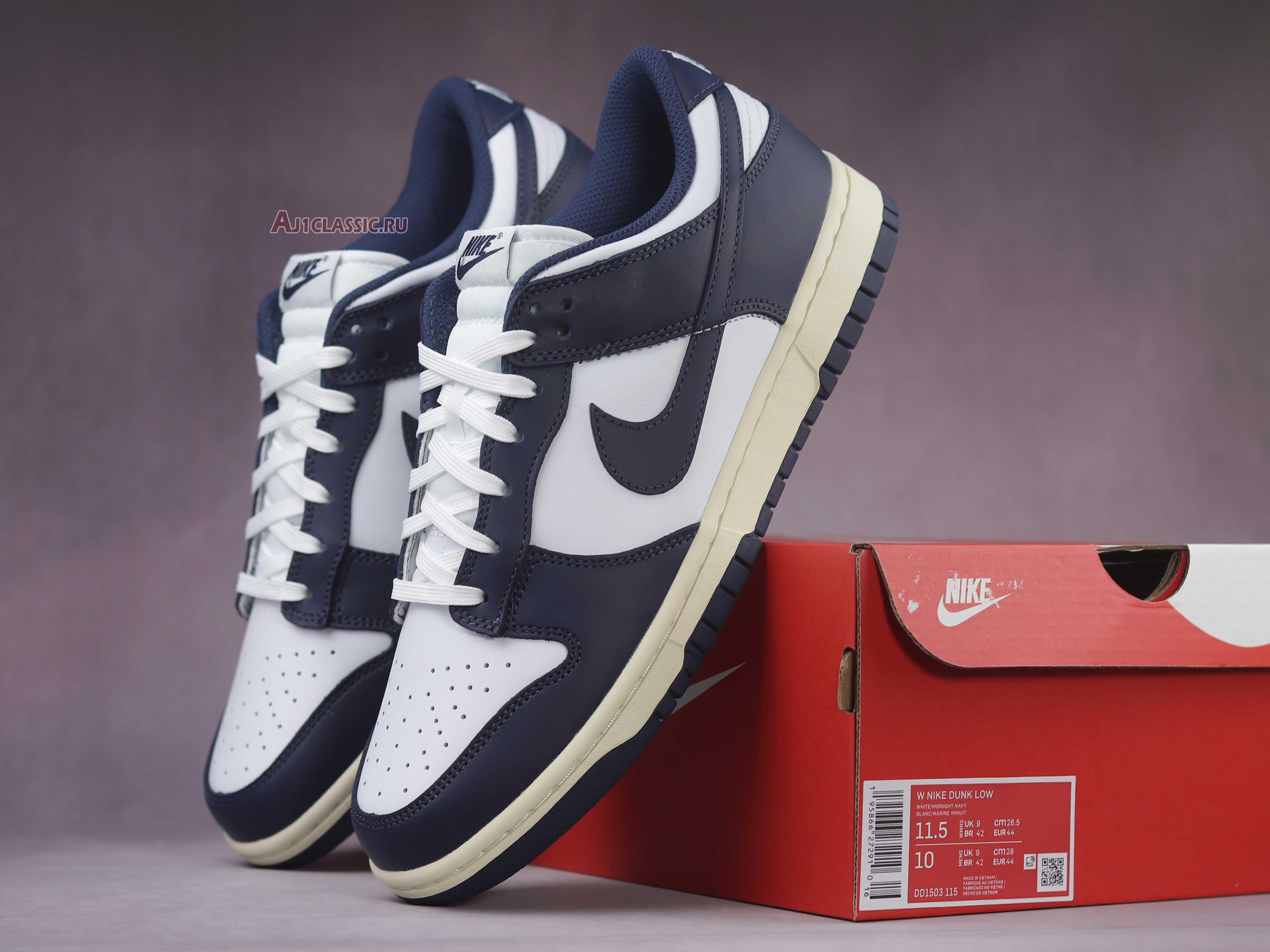 New Nike Dunk Low "Vintage Navy" DD1503-115 Shoes