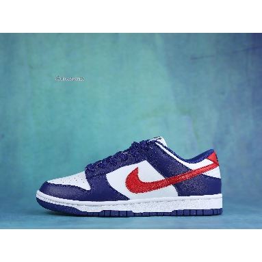 Nike Dunk Low USA DD1503-119 White/Royal-University Red Mens Womens Shoes