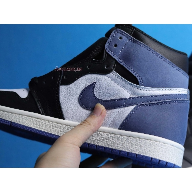 Air Jordan 1 High OG Blue Moon 555088-115-02 Summit White/Blue Moon-Black Mens Womens Shoes