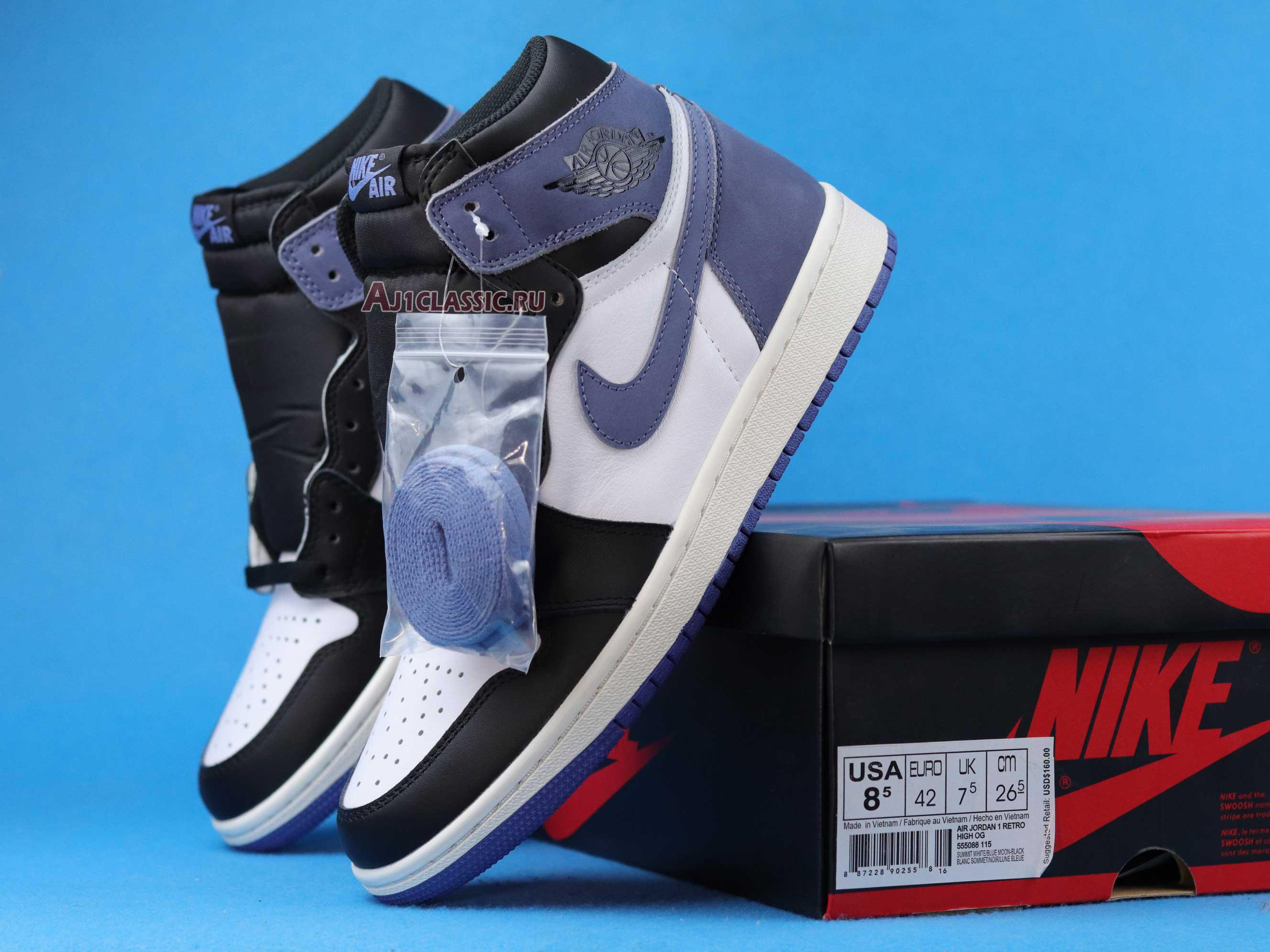 New Air Jordan 1 High OG "Blue Moon" 555088-115-02 Shoes