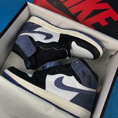 Air Jordan 1 High OG Blue Moon 555088-115-02 Summit White/Blue Moon-Black Mens Womens Shoes