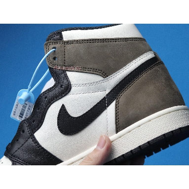 Air Jordan 1 Retro High OG Dark Mocha 555088-105-02 Sail/Dark Mocha-Black-Black Mens Womens Shoes